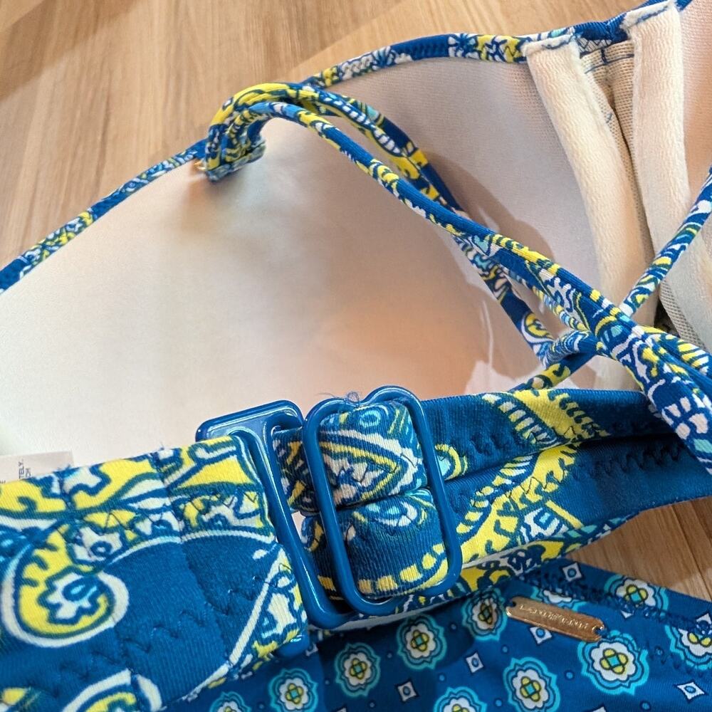 Lands' End | Blue Paisley Bikini Set | 36DD/38D & 14 - Picture 5 of 9